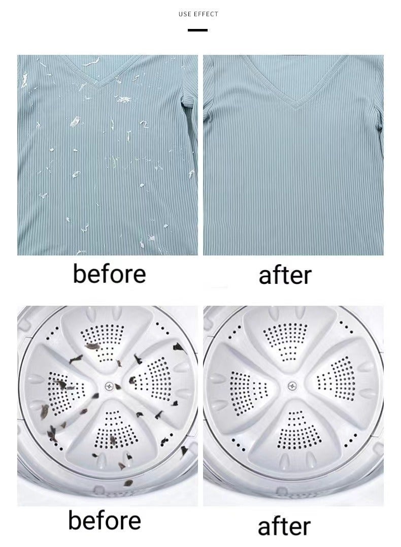 أكياس شبكية عائمة لإلتقاط الشعر والوبر 3-قطع للغسالة – قابلة لإعادة الاستخدام لإزالة شعر الحيوانات والألياف (أزرق، زهري، بنفسجي) - Image 4